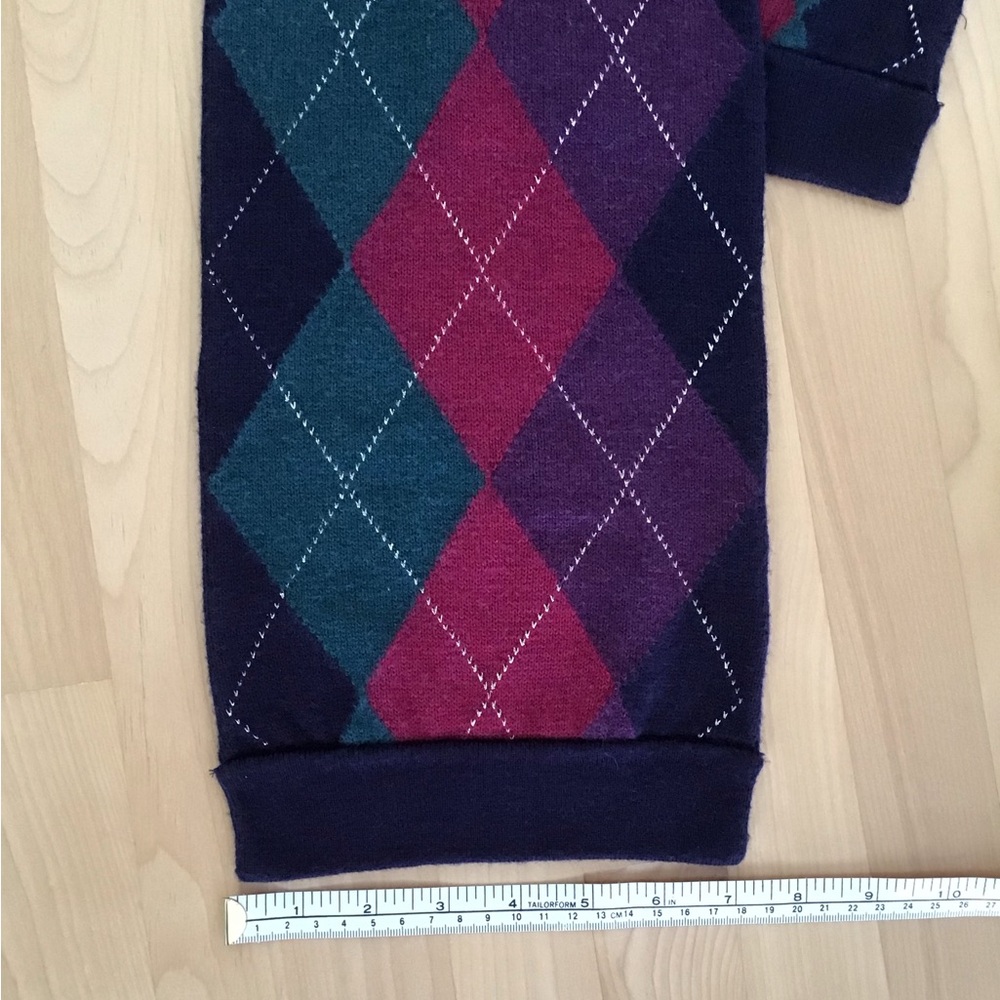 Navy Wool Scarf - Picture 3 of 3